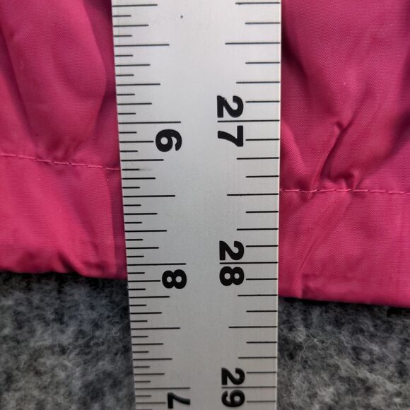 Eddie Bauer Men's Full Zip Hooded Windbreaker Jacket Pink Large Vented - Picture 14 of 15